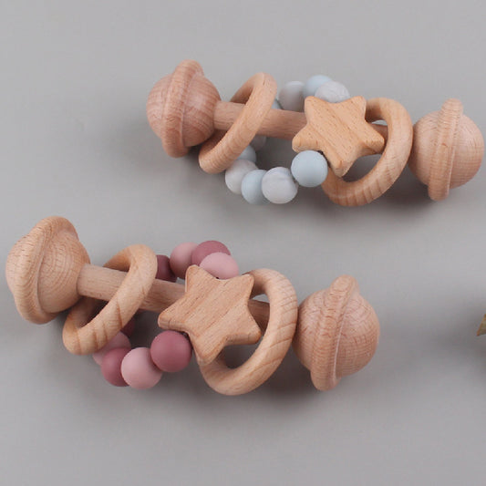 Baby Wooden Dumbbell Molar Toy