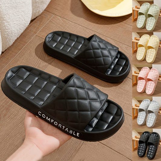 Comfortable Plaid Home Soft-Soled Slippers Unisex